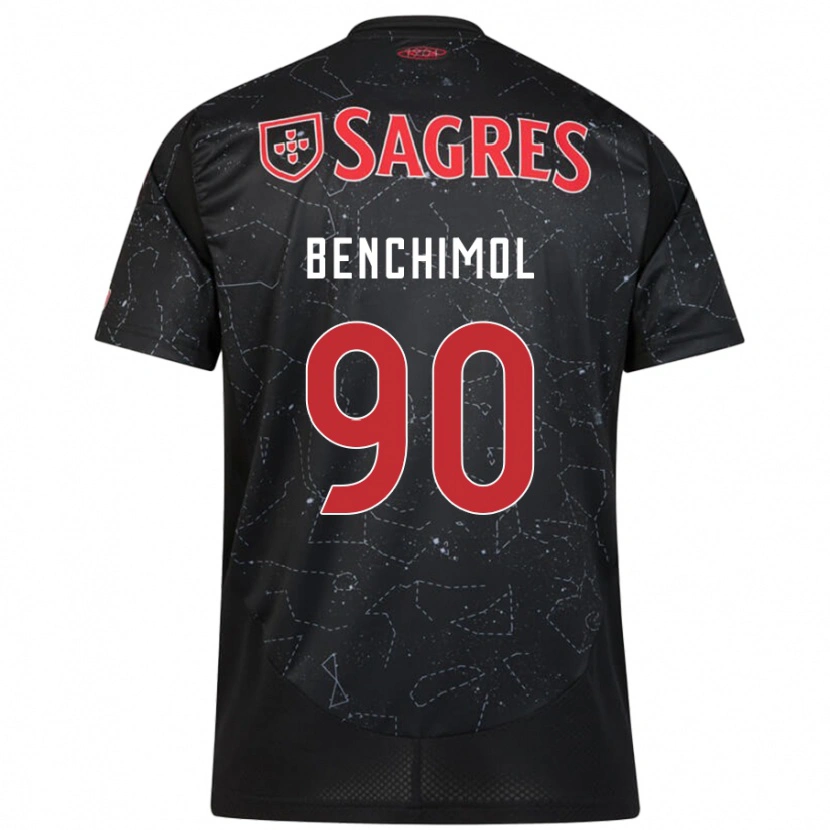 Danxen Kinder Benchimol #90 Schwarz Rot Auswärtstrikot Trikot 2024/25 T-Shirt