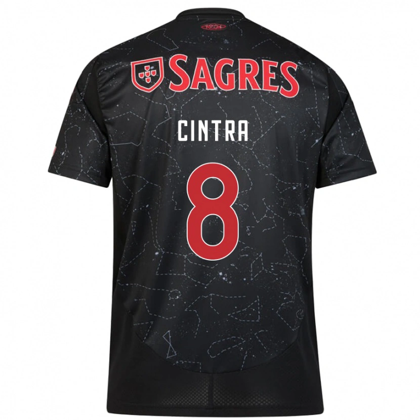 Danxen Kinder Marta Cintra #8 Schwarz Rot Auswärtstrikot Trikot 2024/25 T-Shirt