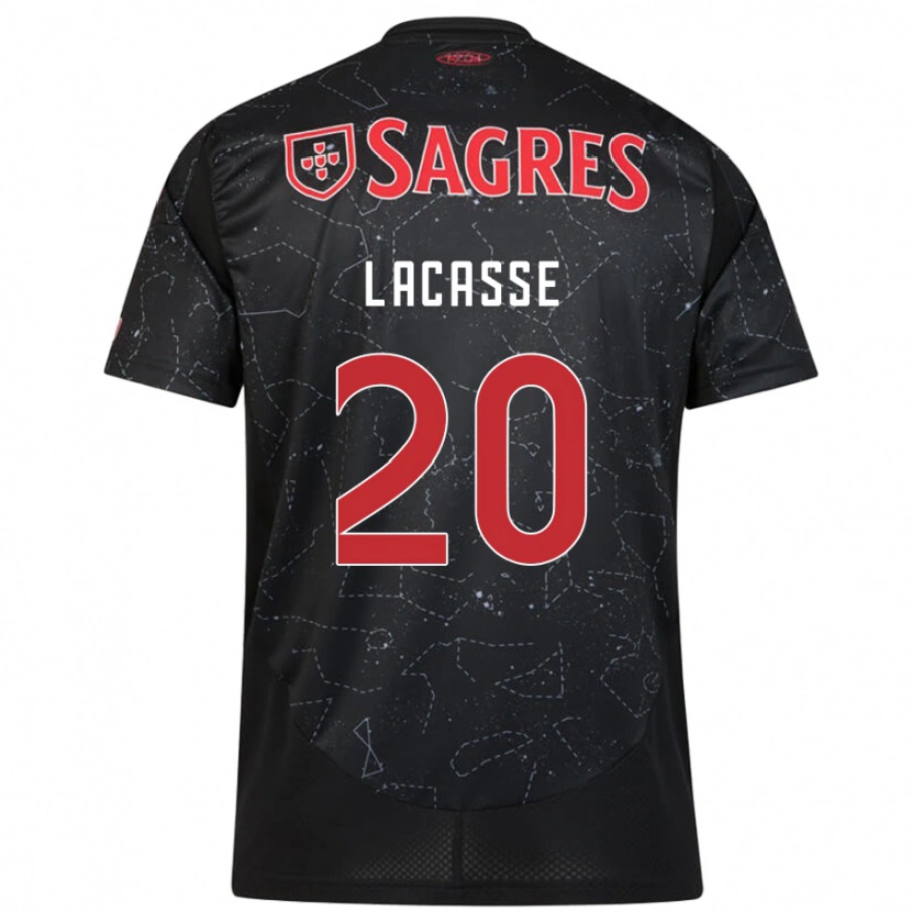 Danxen Kinder Cloe Lacasse #20 Schwarz Rot Auswärtstrikot Trikot 2024/25 T-Shirt
