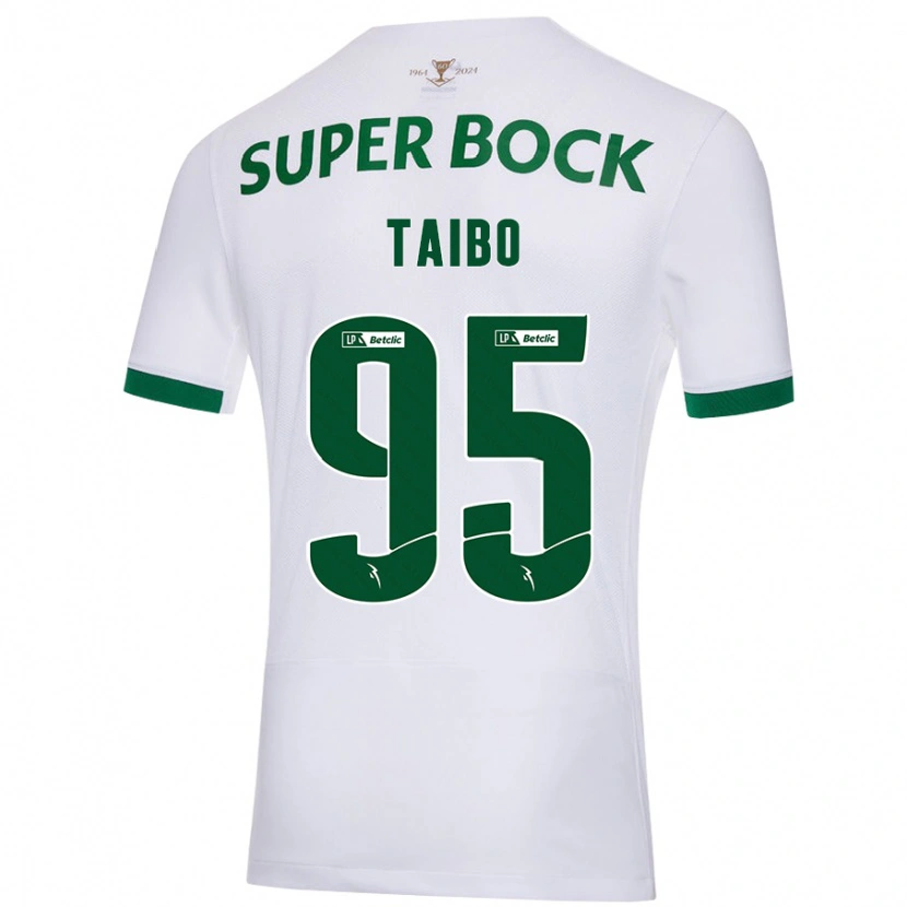 Danxen Kinder Lucas Taibo #95 Weiß Grün Auswärtstrikot Trikot 2024/25 T-Shirt