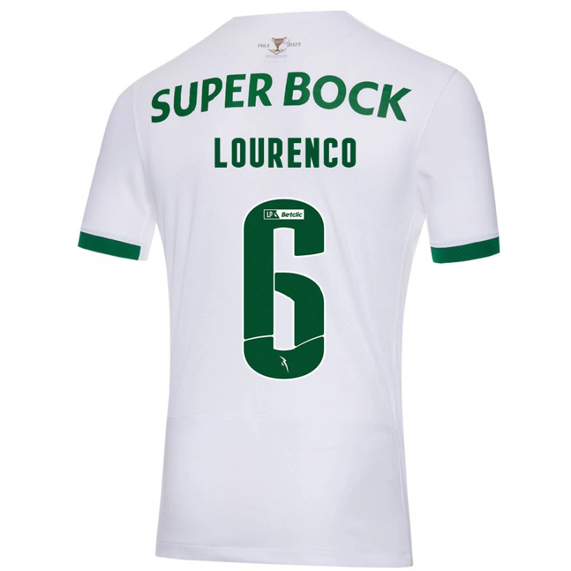 Danxen Kinder Bruna Lourenço #6 Weiß Grün Auswärtstrikot Trikot 2024/25 T-Shirt
