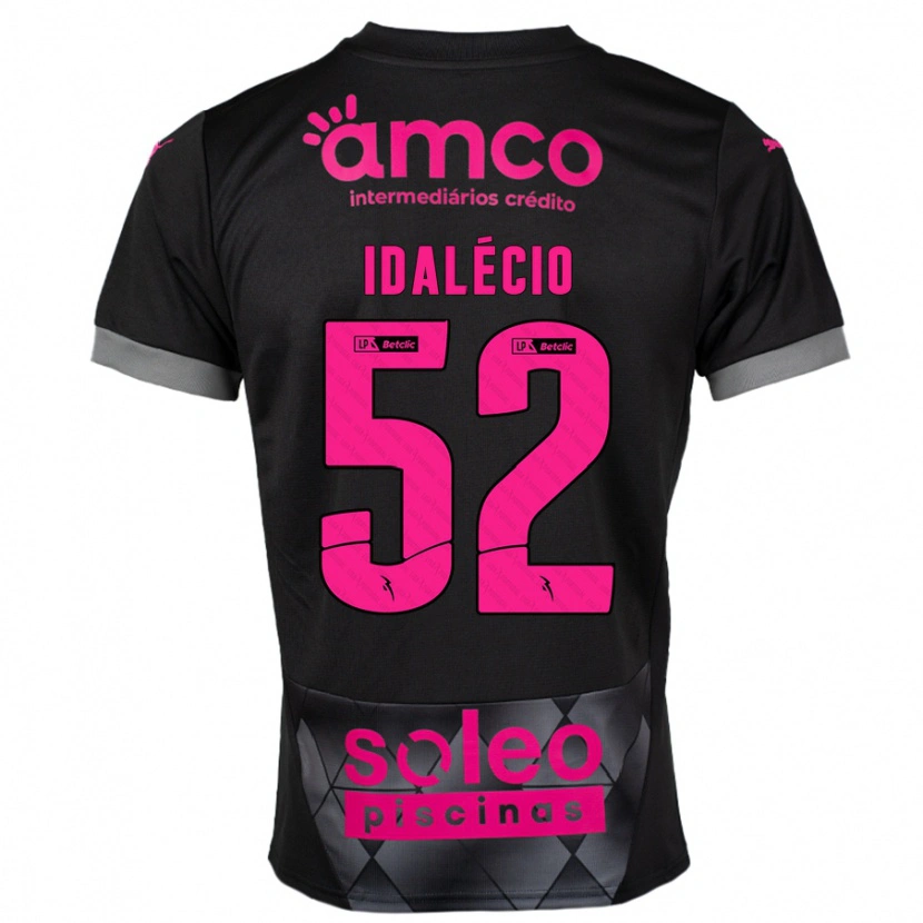 Danxen Kinder Idalécio #52 Schwarz Rosa Auswärtstrikot Trikot 2024/25 T-Shirt