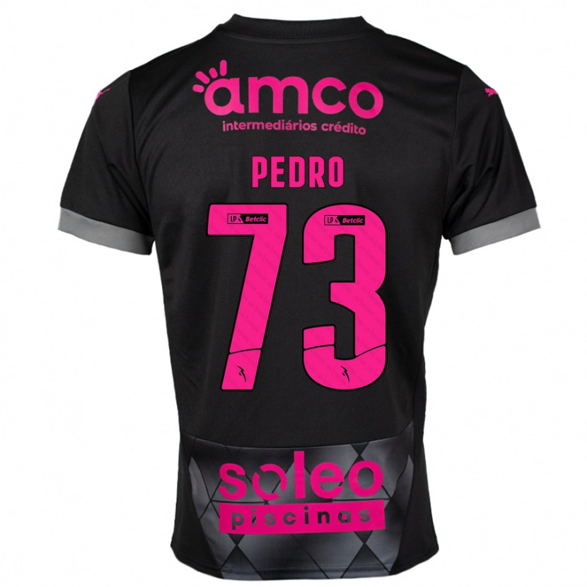 Danxen Kinder Zé Pedro #73 Schwarz Rosa Auswärtstrikot Trikot 2024/25 T-Shirt