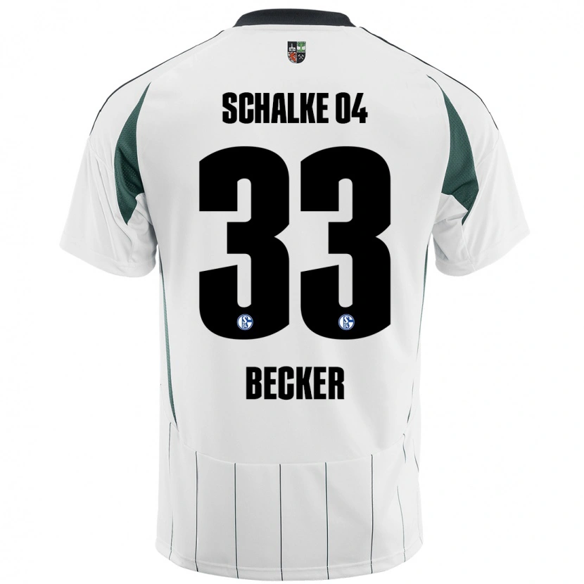 Danxen Kinder Vitalie Becker #33 Weiß Grün Auswärtstrikot Trikot 2024/25 T-Shirt