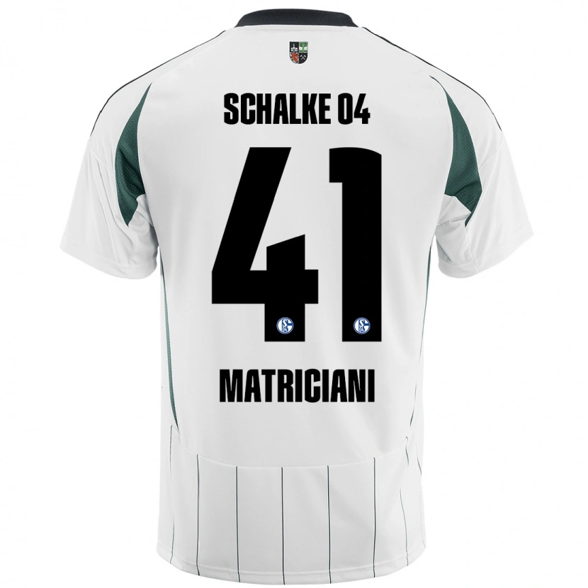 Danxen Kinder Henning Matriciani #41 Weiß Grün Auswärtstrikot Trikot 2024/25 T-Shirt