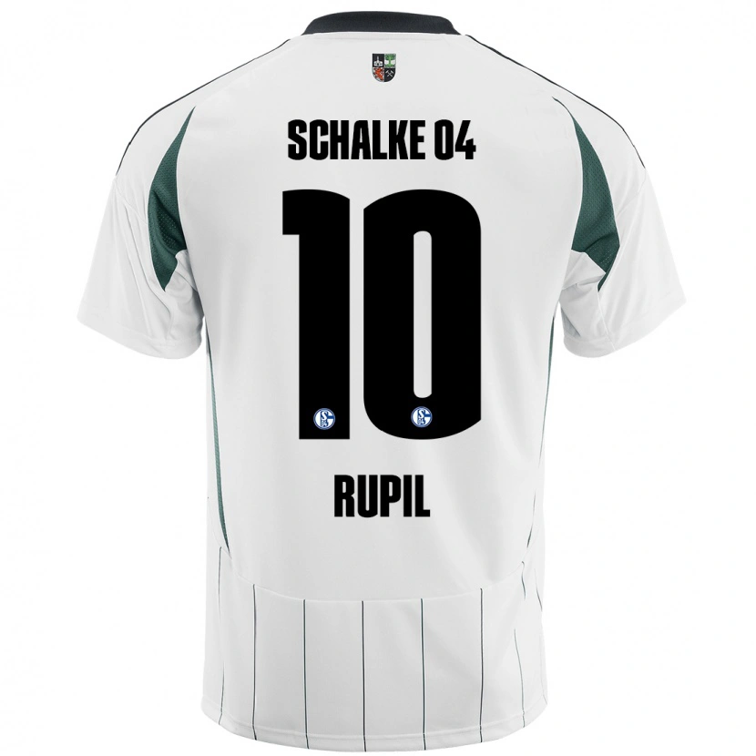 Danxen Kinder Timothé Rupil #10 Weiß Grün Auswärtstrikot Trikot 2024/25 T-Shirt