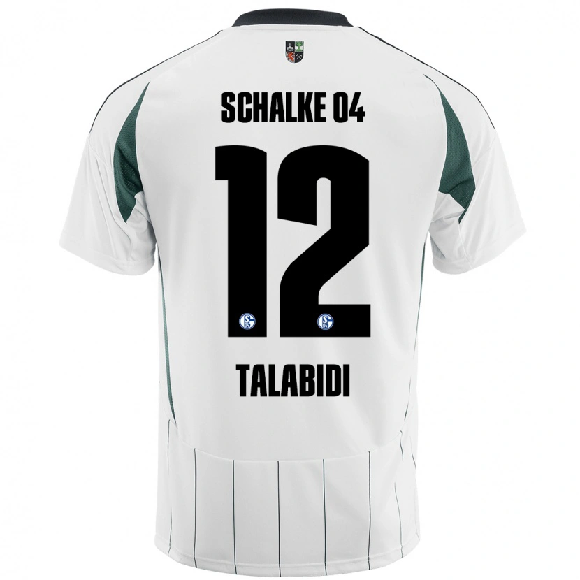 Danxen Kinder Malik Talabidi #12 Weiß Grün Auswärtstrikot Trikot 2024/25 T-Shirt