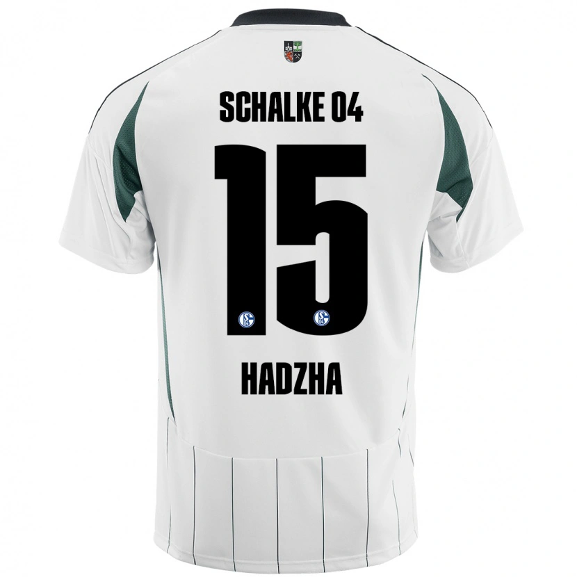 Danxen Kinder Nedzhib Hadzha #15 Weiß Grün Auswärtstrikot Trikot 2024/25 T-Shirt