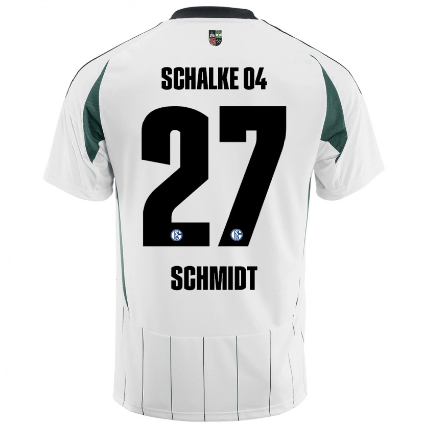 Danxen Kinder Tim Schmidt #27 Weiß Grün Auswärtstrikot Trikot 2024/25 T-Shirt