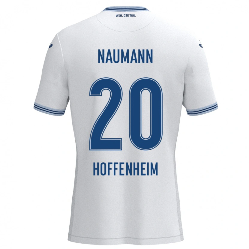 Danxen Kinder Maxim Naumann #20 Weiß Blau Auswärtstrikot Trikot 2024/25 T-Shirt