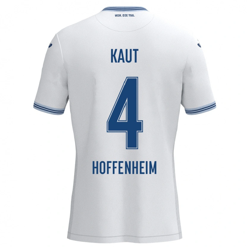 Danxen Kinder Lisann Kaut #4 Weiß Blau Auswärtstrikot Trikot 2024/25 T-Shirt
