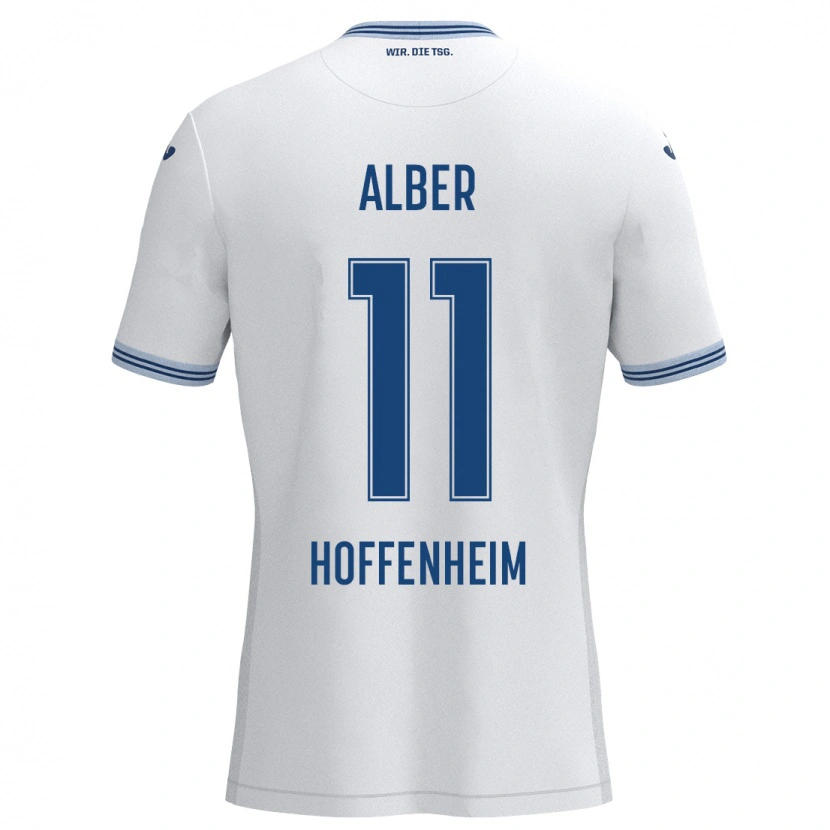 Danxen Kinder Mara Alber #11 Weiß Blau Auswärtstrikot Trikot 2024/25 T-Shirt