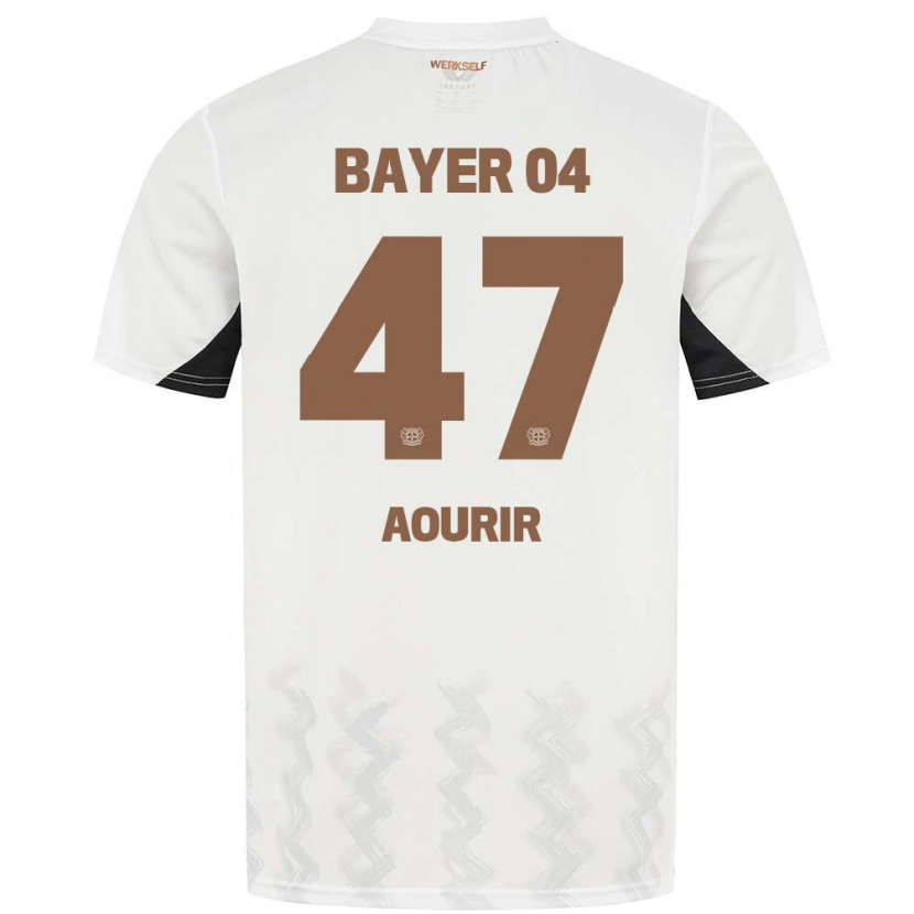 Danxen Kinder Ayman Aourir #47 Weiß Schwarz Auswärtstrikot Trikot 2024/25 T-Shirt