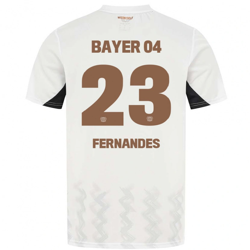 Danxen Kinder Tyron Fernandes #23 Weiß Schwarz Auswärtstrikot Trikot 2024/25 T-Shirt