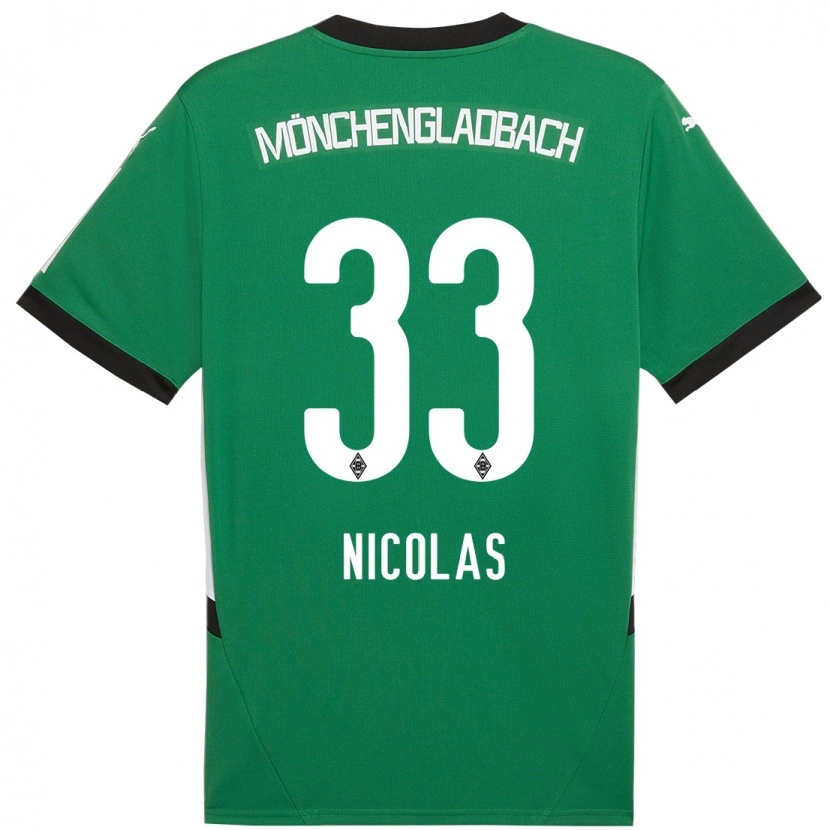 Danxen Kinder Moritz Nicolas #33 Grün Weiß Auswärtstrikot Trikot 2024/25 T-Shirt
