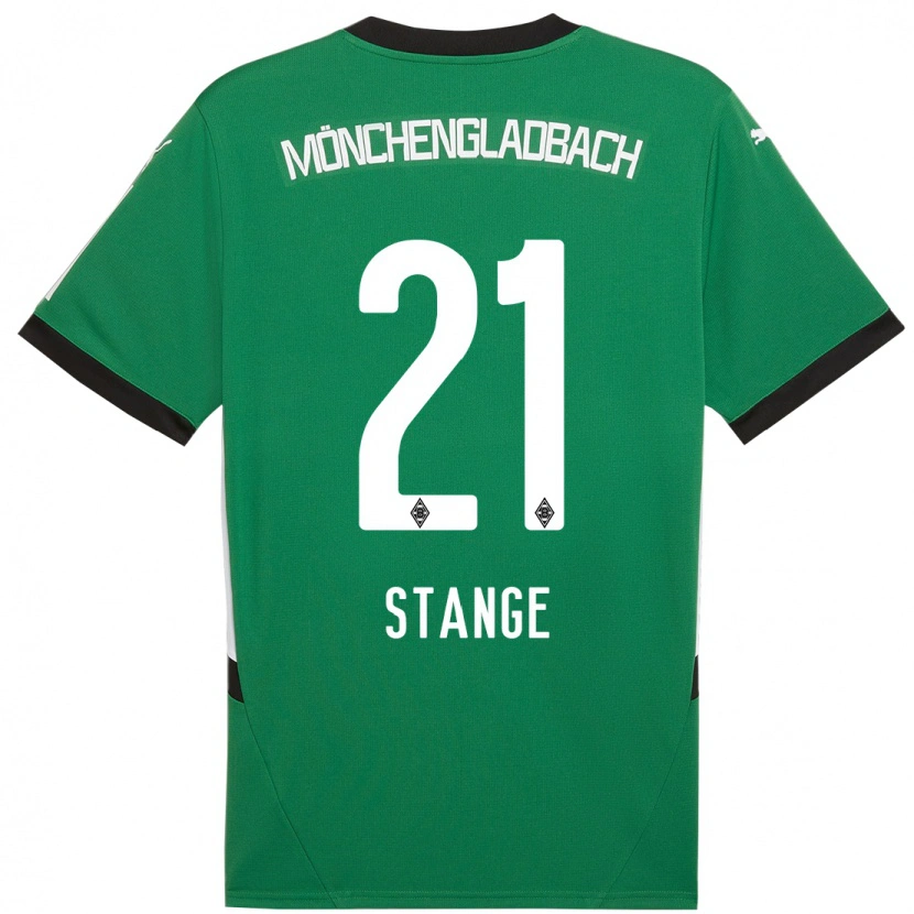 Danxen Kinder Veit Stange #21 Grün Weiß Auswärtstrikot Trikot 2024/25 T-Shirt