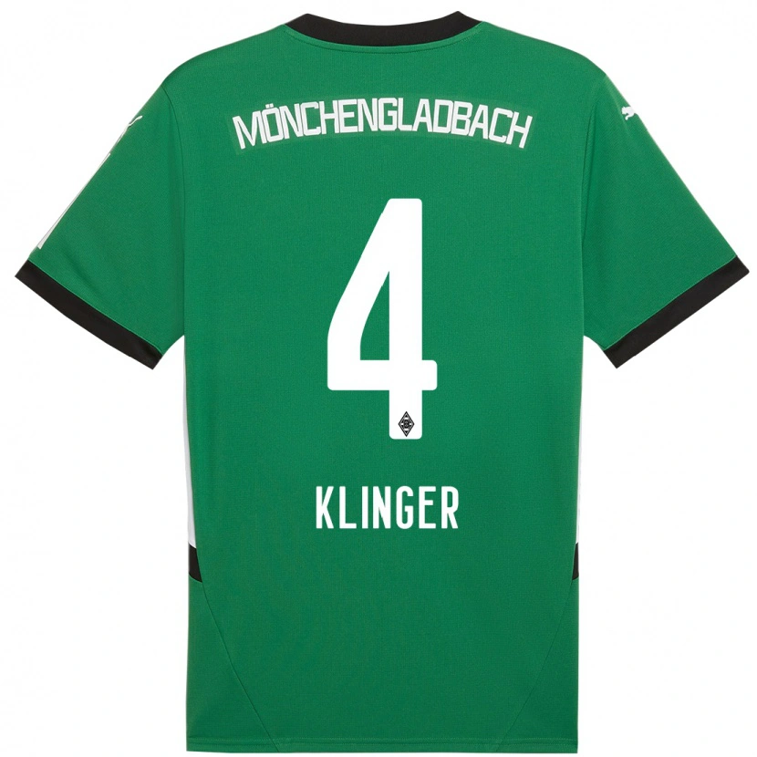 Danxen Kinder Nina Klinger #4 Grün Weiß Auswärtstrikot Trikot 2024/25 T-Shirt
