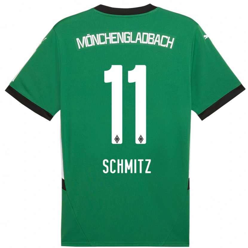 Danxen Kinder Louisa Schmitz #11 Grün Weiß Auswärtstrikot Trikot 2024/25 T-Shirt