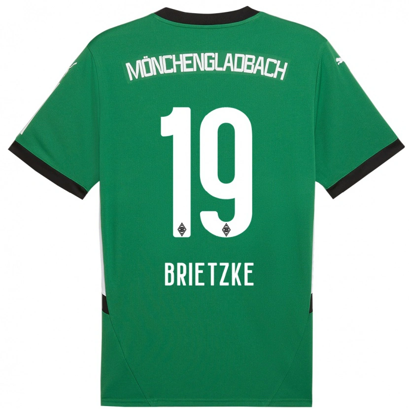 Danxen Kinder Yvonne Brietzke #19 Grün Weiß Auswärtstrikot Trikot 2024/25 T-Shirt