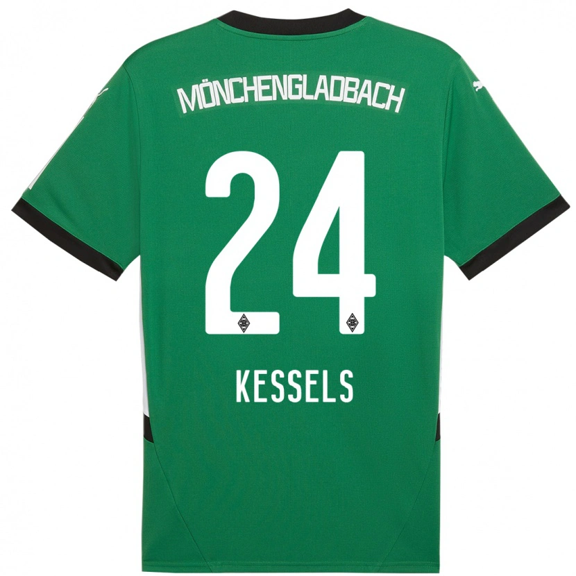 Danxen Kinder Imke Kessels #24 Grün Weiß Auswärtstrikot Trikot 2024/25 T-Shirt