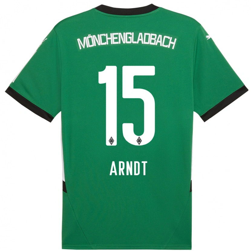 Danxen Kinder Leo Arndt #15 Grün Weiß Auswärtstrikot Trikot 2024/25 T-Shirt