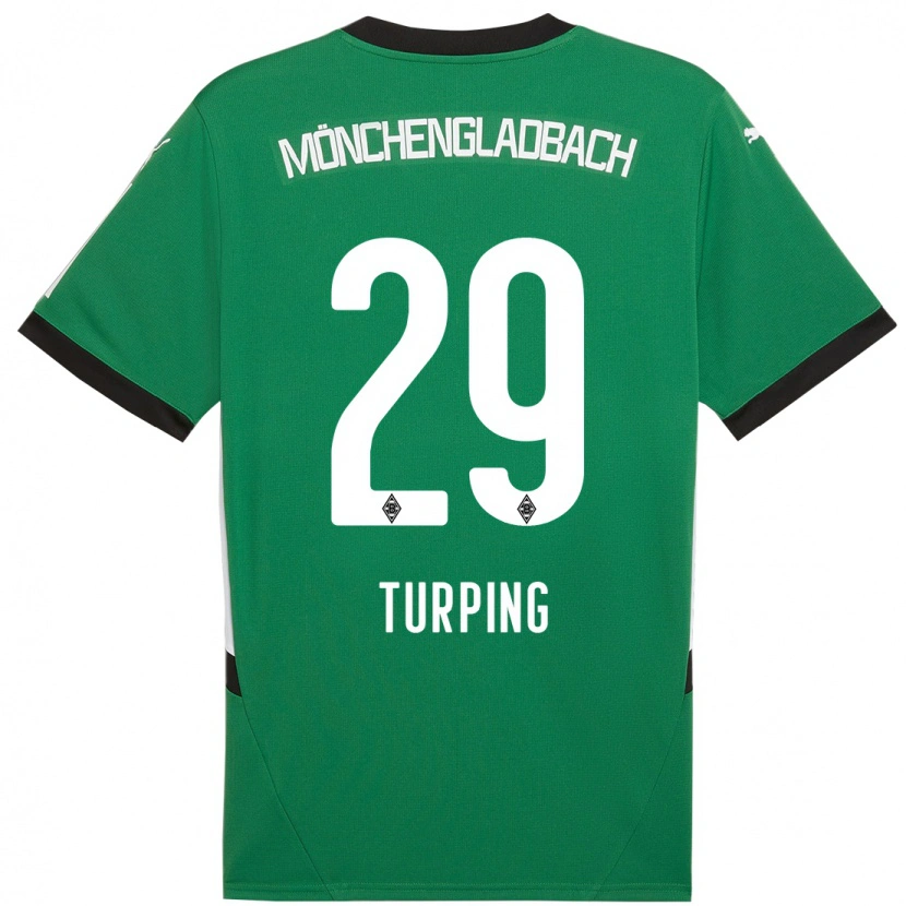 Danxen Kinder Selim Turping #29 Grün Weiß Auswärtstrikot Trikot 2024/25 T-Shirt