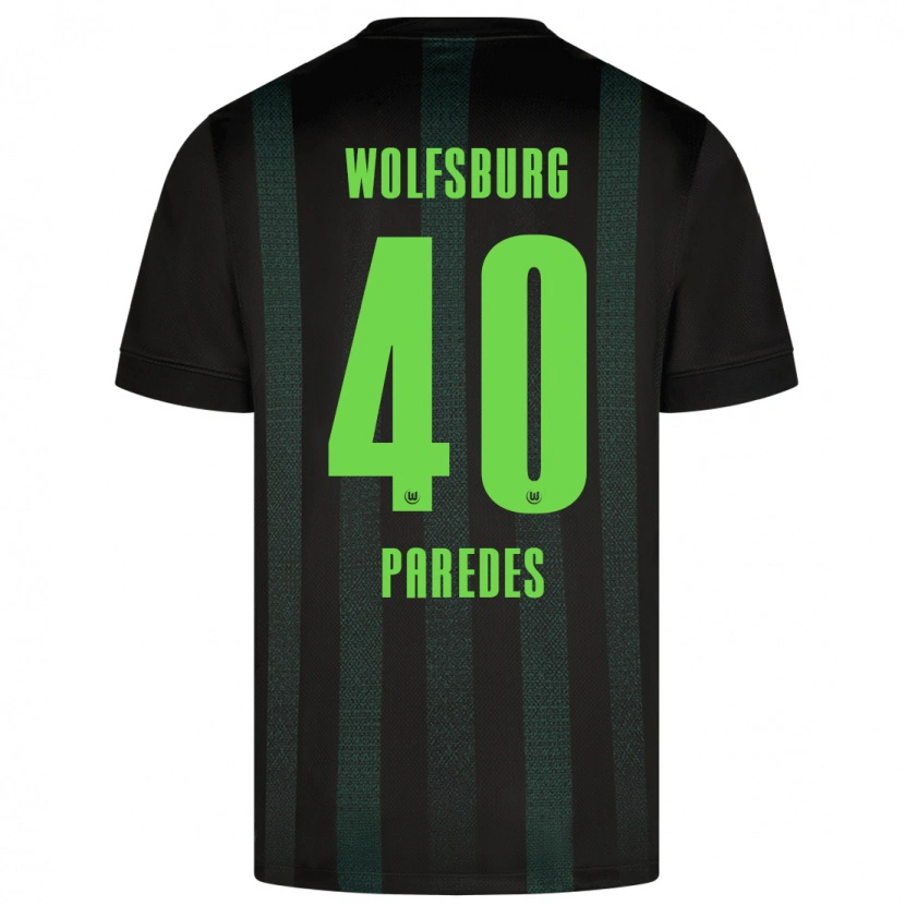 Danxen Kinder Kevin Paredes #40 Dunkelgrün Auswärtstrikot Trikot 2024/25 T-Shirt
