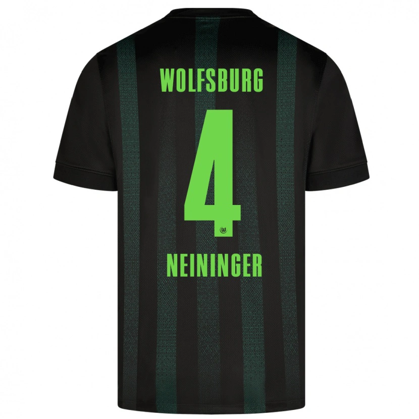 Danxen Kinder Till Neininger #4 Dunkelgrün Auswärtstrikot Trikot 2024/25 T-Shirt