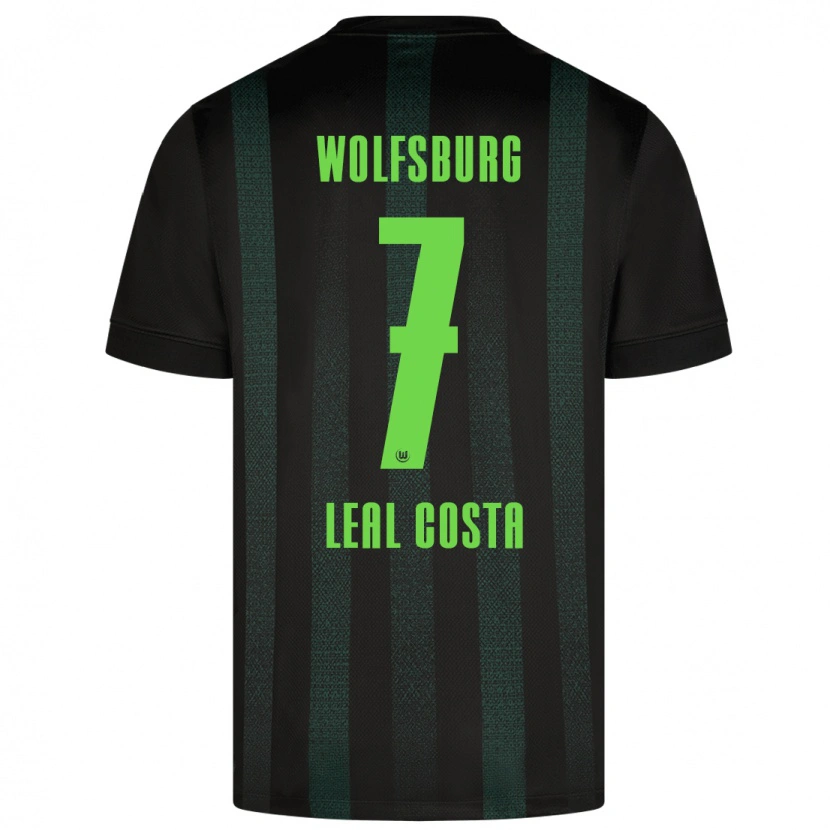 Danxen Kinder David Leal Costa #7 Dunkelgrün Auswärtstrikot Trikot 2024/25 T-Shirt