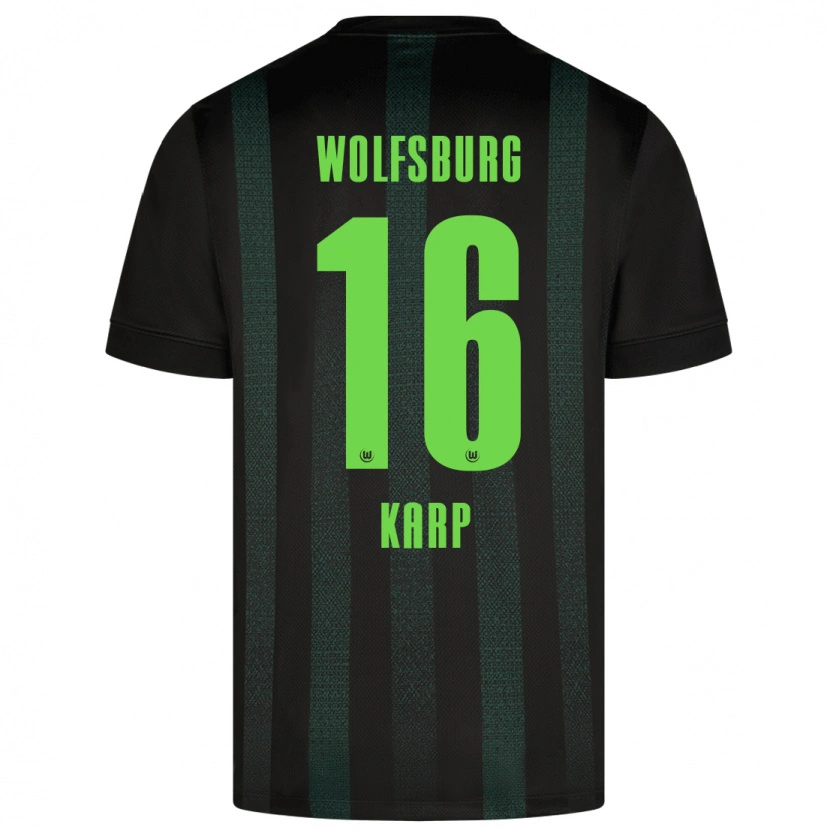 Danxen Kinder Maurice Karp #16 Dunkelgrün Auswärtstrikot Trikot 2024/25 T-Shirt