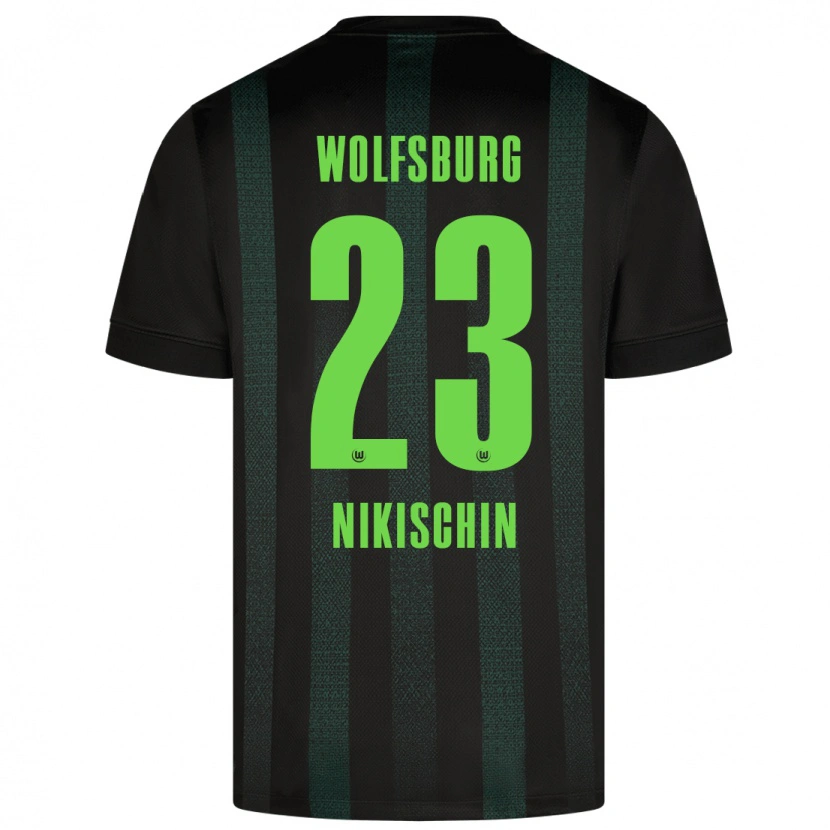 Danxen Kinder Adrian Nikischin #23 Dunkelgrün Auswärtstrikot Trikot 2024/25 T-Shirt