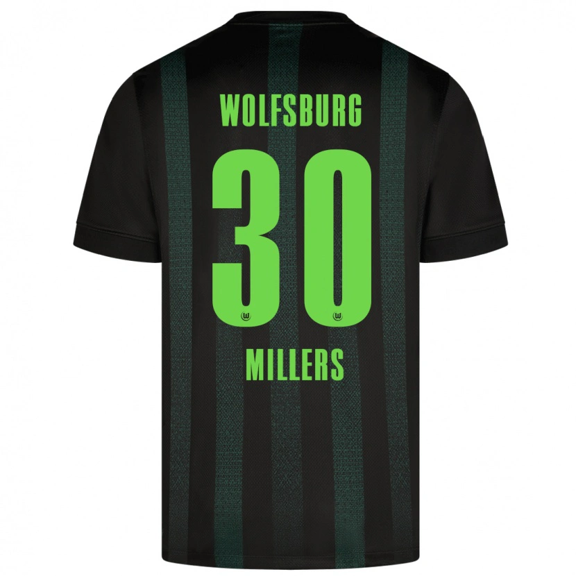 Danxen Kinder Kristers Millers #30 Dunkelgrün Auswärtstrikot Trikot 2024/25 T-Shirt