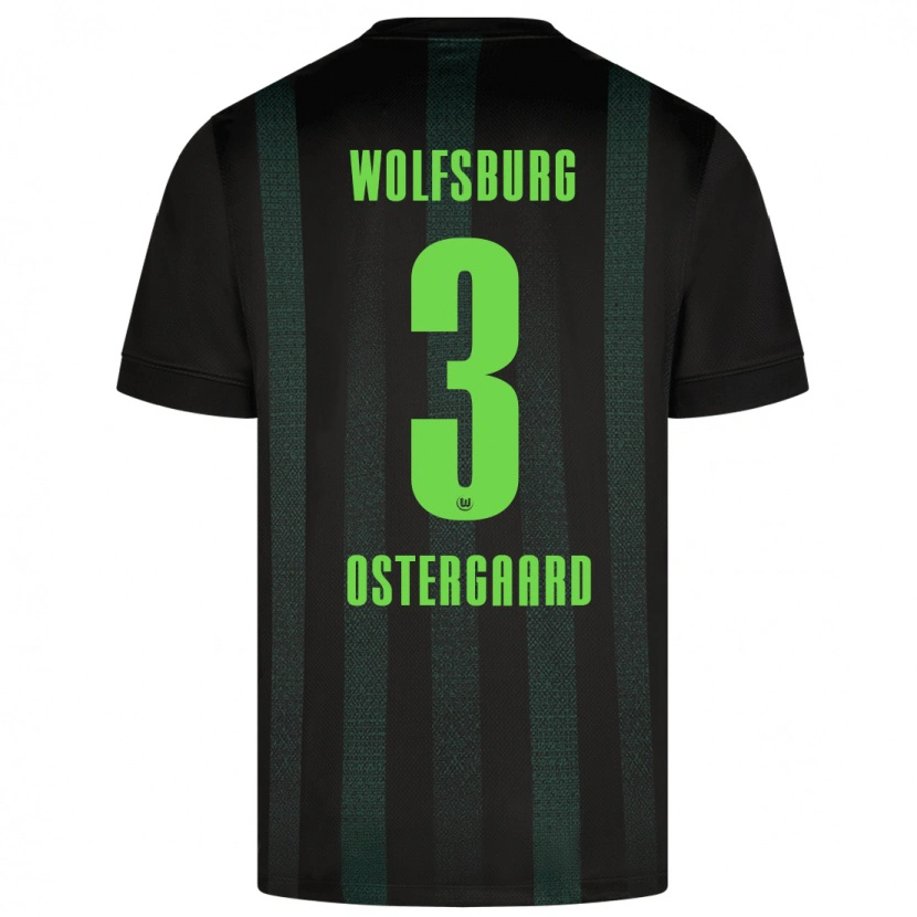 Danxen Kinder Christian Östergaard #3 Dunkelgrün Auswärtstrikot Trikot 2024/25 T-Shirt