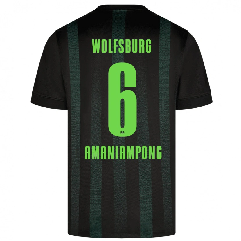 Danxen Kinder Marces Amaniampong #6 Dunkelgrün Auswärtstrikot Trikot 2024/25 T-Shirt