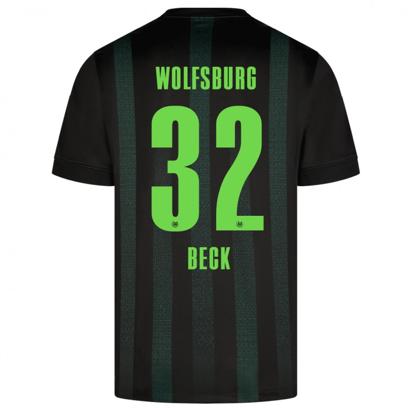 Danxen Kinder Kiara Beck #32 Dunkelgrün Auswärtstrikot Trikot 2024/25 T-Shirt