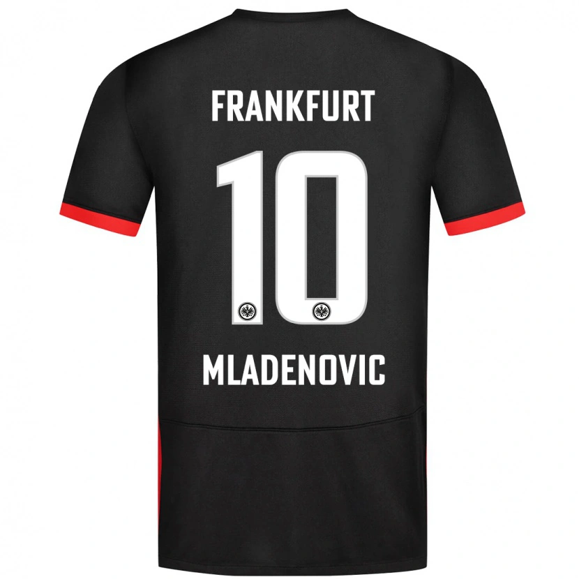 Danxen Kinder Marko Mladenovic #10 Schwarz Auswärtstrikot Trikot 2024/25 T-Shirt