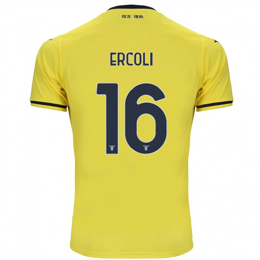 Danxen Kinder Michele Ercoli #16 Gelb Auswärtstrikot Trikot 2024/25 T-Shirt