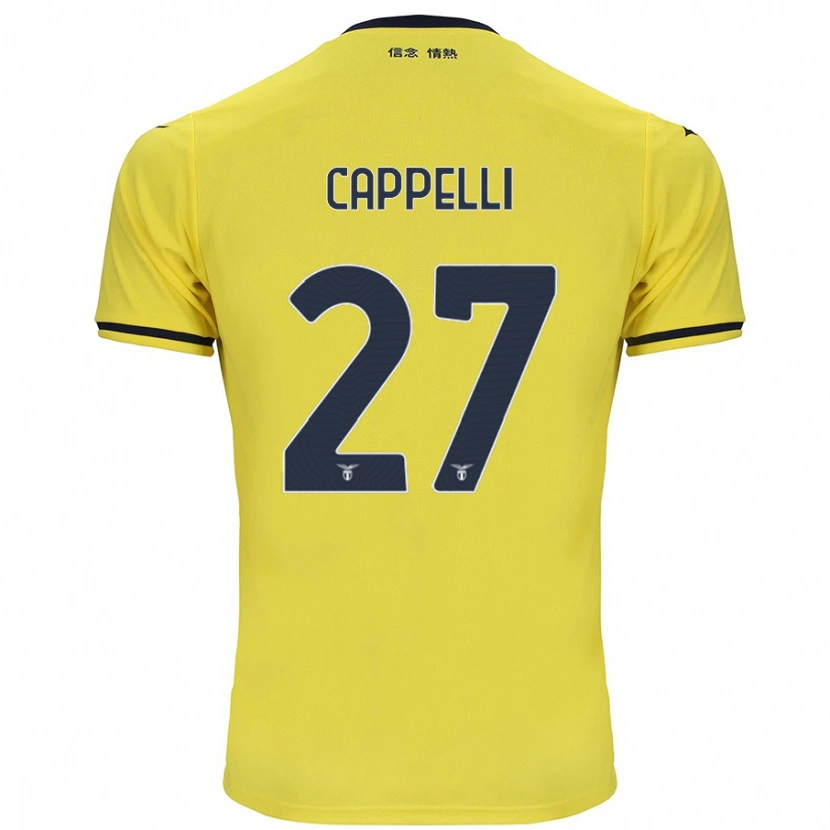 Danxen Kinder Tommaso Cappelli #27 Gelb Auswärtstrikot Trikot 2024/25 T-Shirt