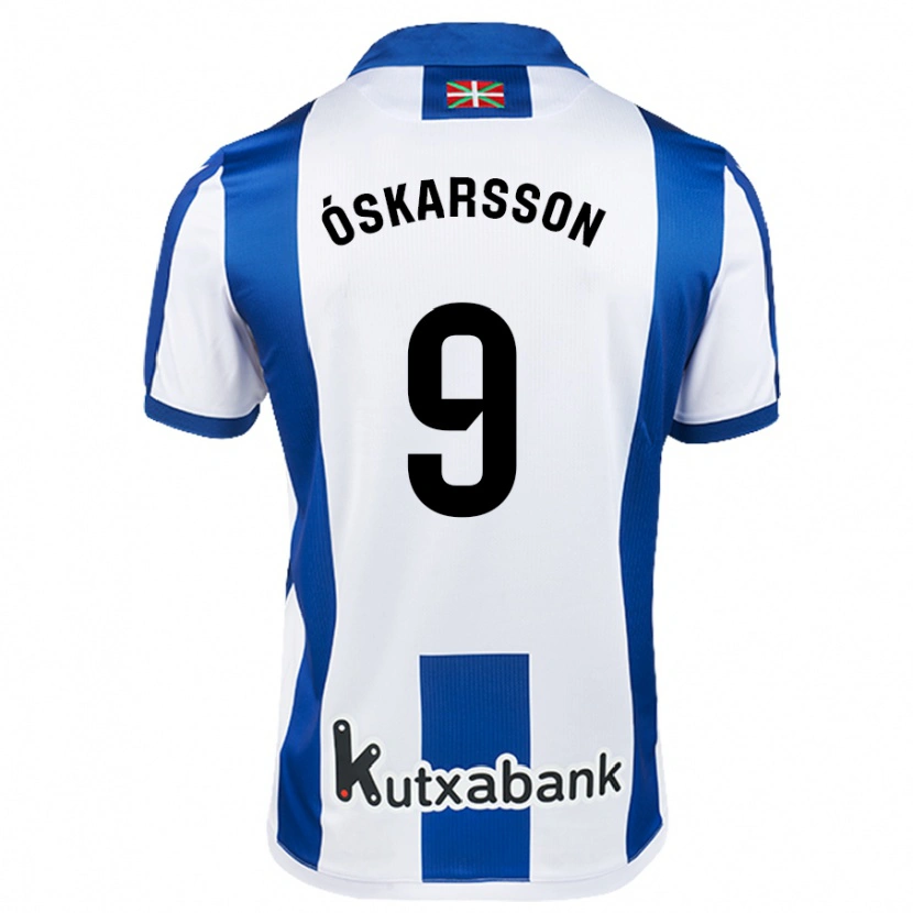 Danxen Kinder Orri Óskarsson #9 Weiß Himmelblau Heimtrikot Trikot 2024/25 T-Shirt