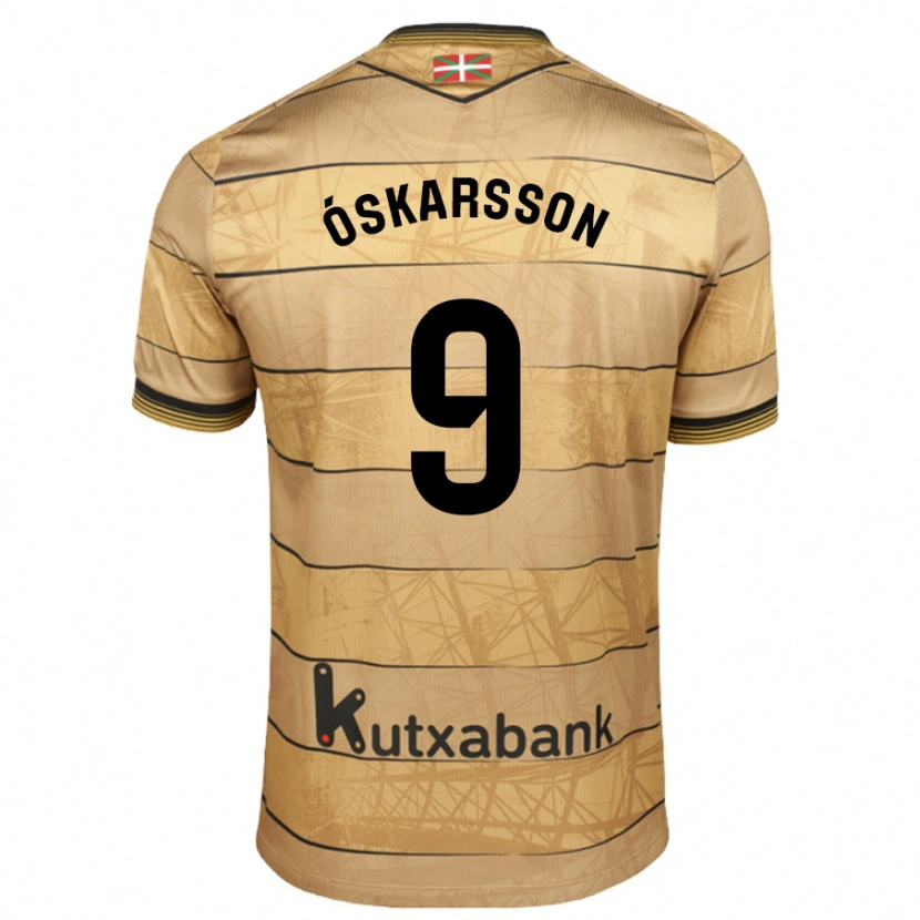 Danxen Kinder Orri Óskarsson #9 Weiß Blau Auswärtstrikot Trikot 2024/25 T-Shirt