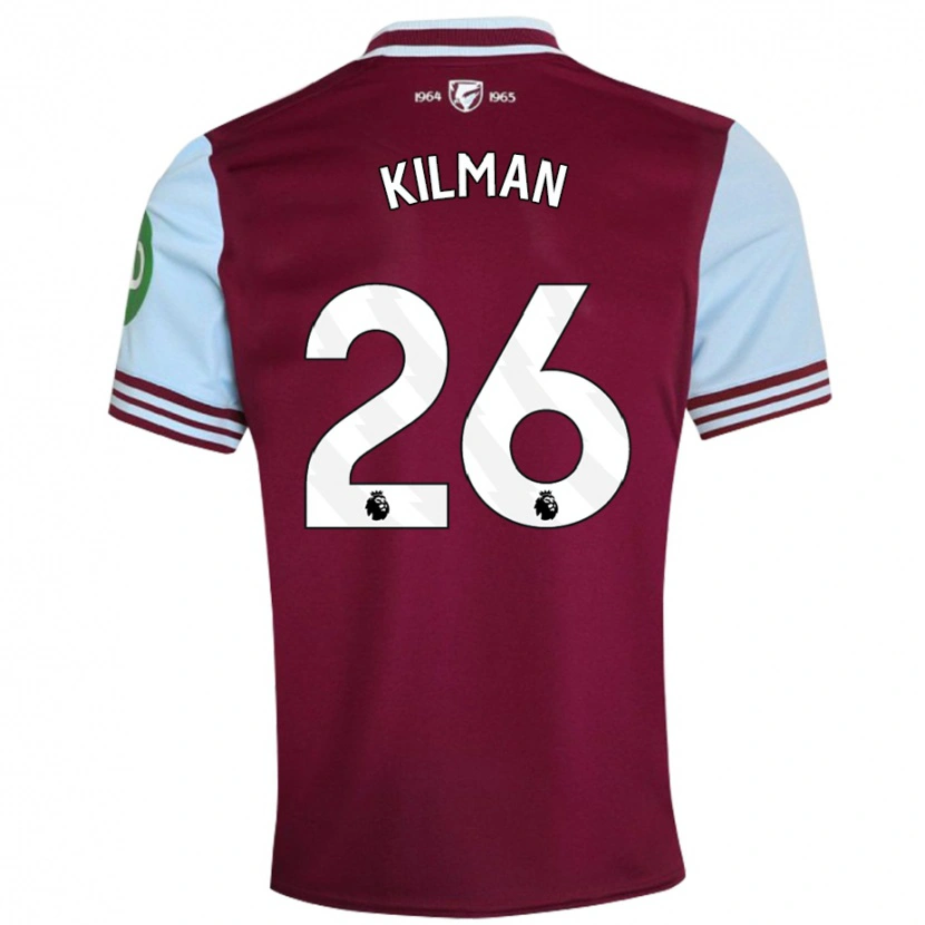 Danxen Herren Max Kilman #26 Dunkelrot Heimtrikot Trikot 2024/25 T-Shirt
