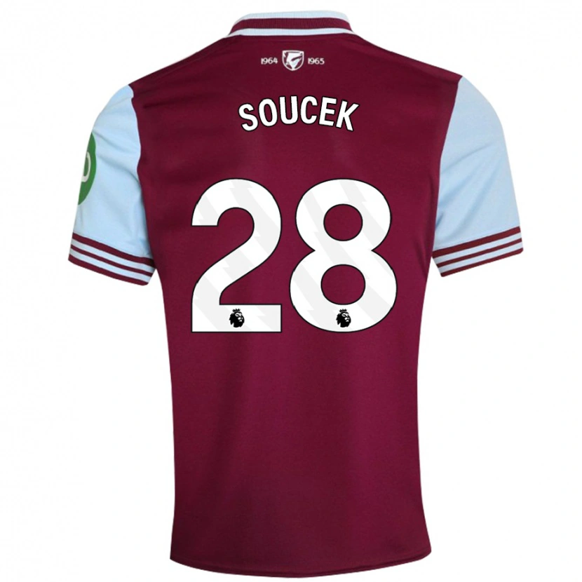 Danxen Herren Tomas Soucek #28 Dunkelrot Heimtrikot Trikot 2024/25 T-Shirt