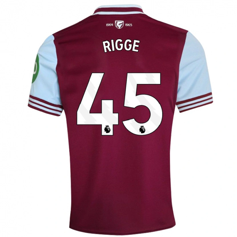 Danxen Herren Daniel Rigge #45 Dunkelrot Heimtrikot Trikot 2024/25 T-Shirt
