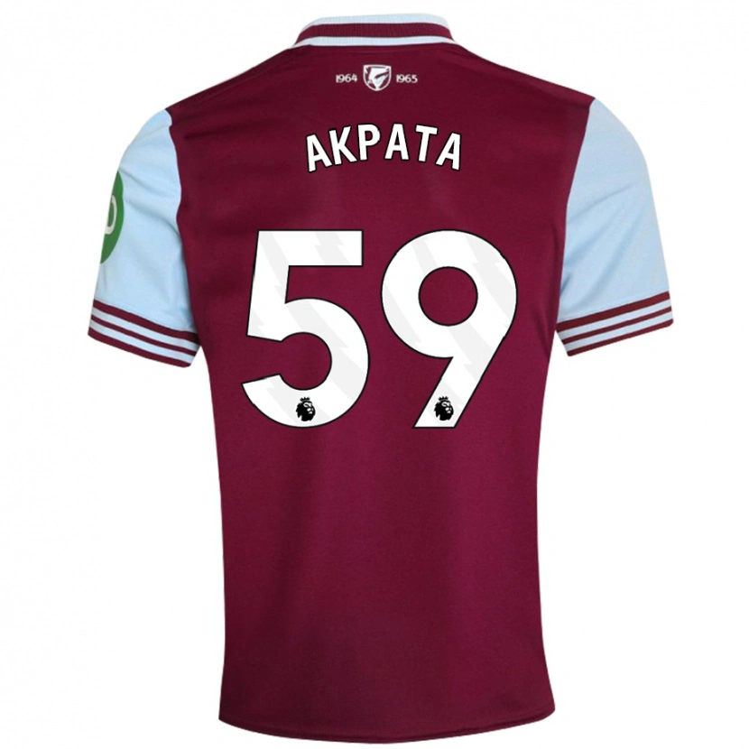 Danxen Herren Tyron Akpata #59 Dunkelrot Heimtrikot Trikot 2024/25 T-Shirt