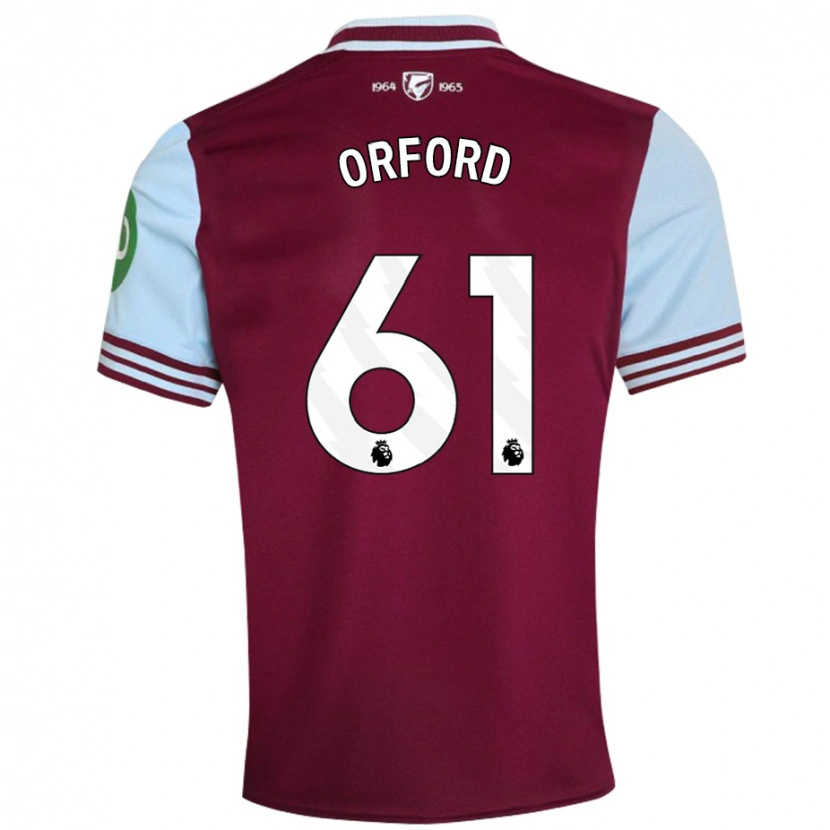 Danxen Herren Lewis Orford #61 Dunkelrot Heimtrikot Trikot 2024/25 T-Shirt