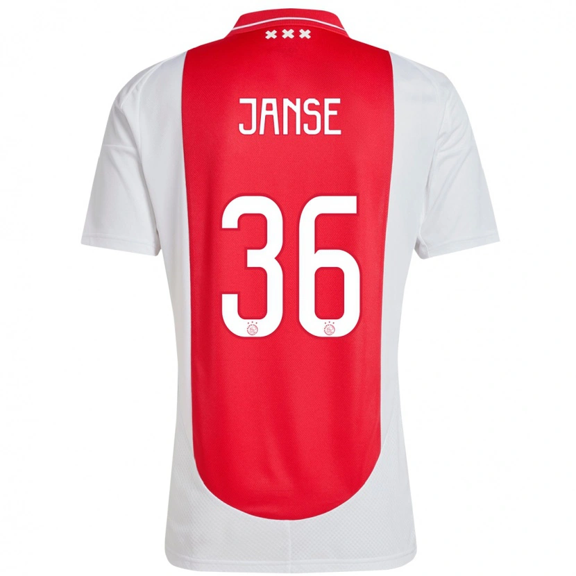 Danxen Herren Dies Janse #36 Rot Weiß Heimtrikot Trikot 2024/25 T-Shirt