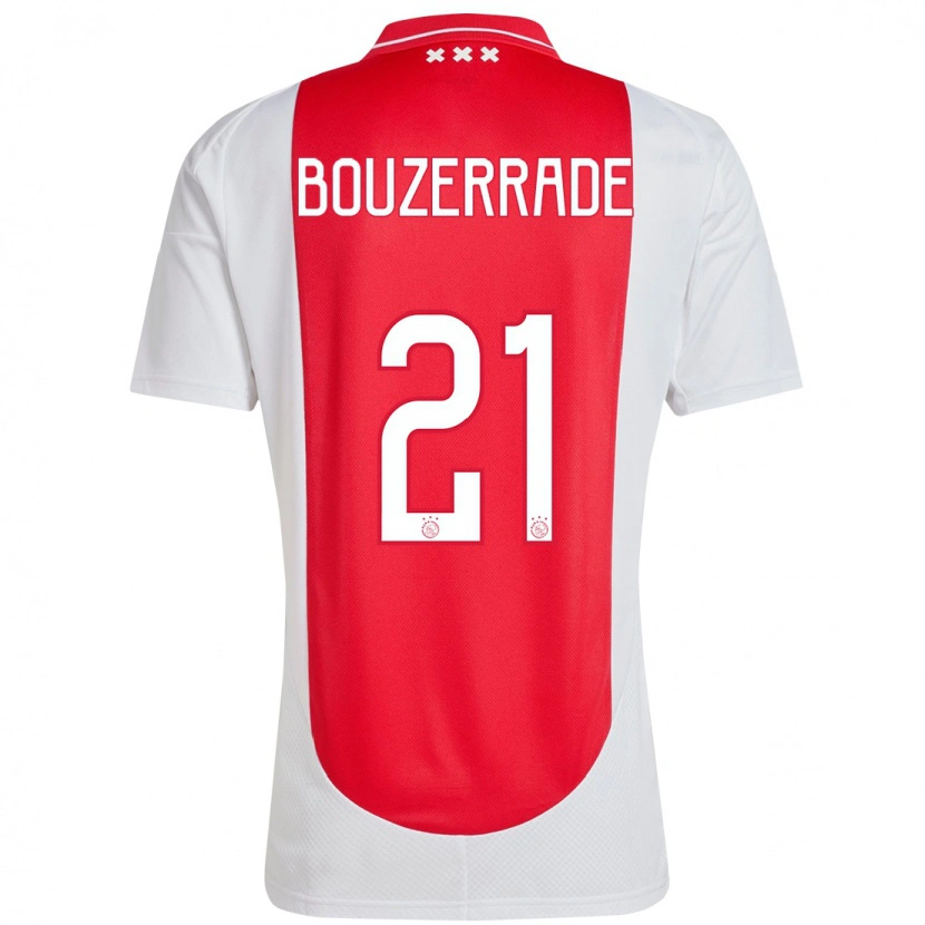Danxen Herren Zaina Bouzerrade #21 Rot Weiß Heimtrikot Trikot 2024/25 T-Shirt