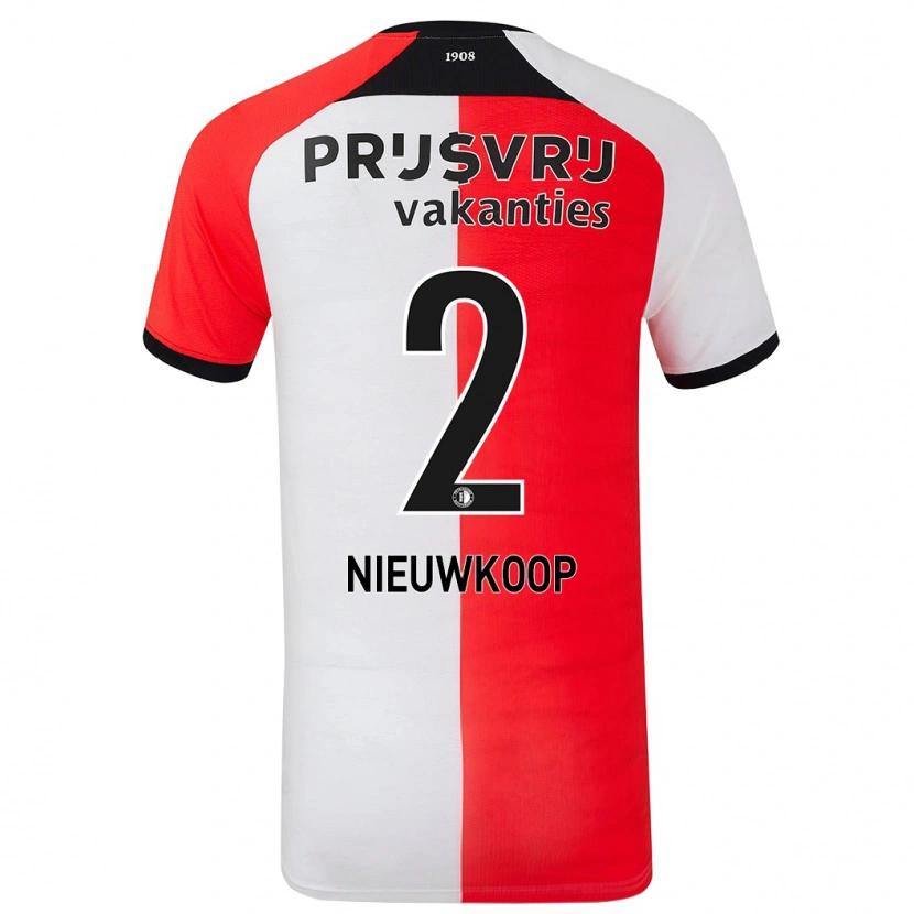 Danxen Herren Bart Nieuwkoop #2 Rot Weiß Heimtrikot Trikot 2024/25 T-Shirt
