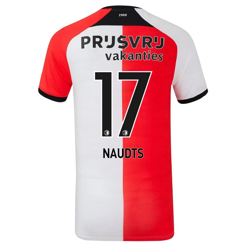 Danxen Herren Jamir Naudts #17 Rot Weiß Heimtrikot Trikot 2024/25 T-Shirt