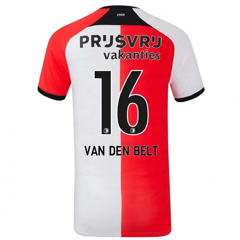Danxen Herren Thomas Van Den Belt #16 Rot Weiß Heimtrikot Trikot 2024/25 T-Shirt